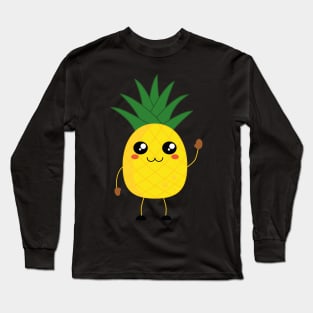 kawaii pineapple hi Long Sleeve T-Shirt